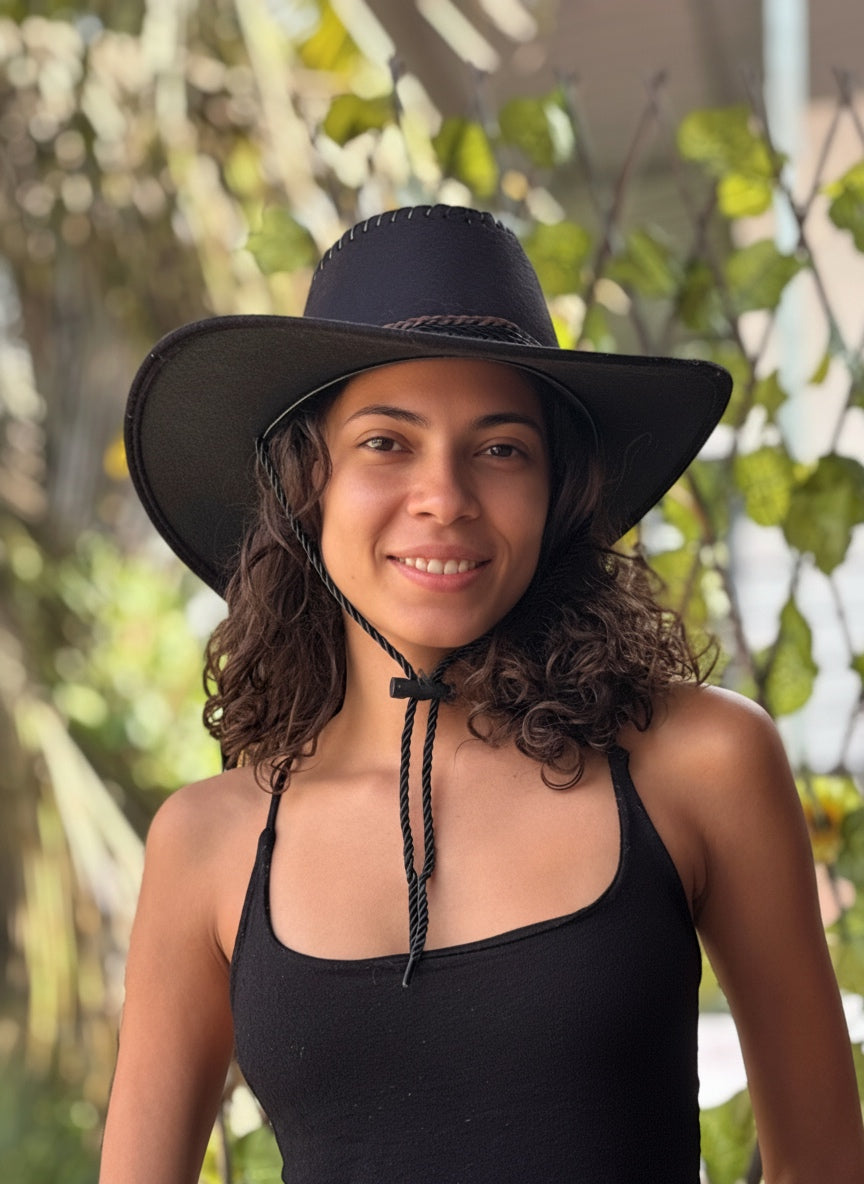 Black Feather Hat